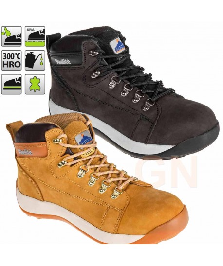 Bota de piel nobuck con puntera de seguridad SB HRO  (300º)