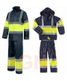 Traje de agua o lluvia bicolor alta visibilidad  marino/amarillo A.V.