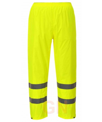 Pantalón alta visibilidad monocolor para lluvia o agua amarillo flúor