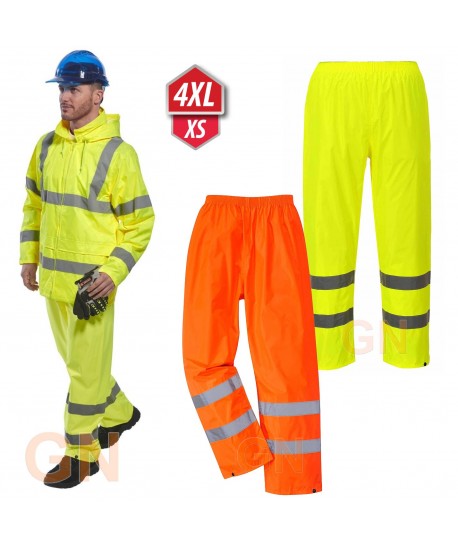 Pantalón alta visibilidad monocolor para lluvia o agua Portwest H441