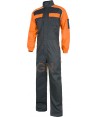 Buzo deportivo combinado gris/naranja