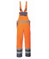 Peto bicolor negro/naranja alta visibilidad para la lluvia o agua