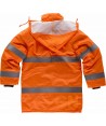 Parka económica monocolor naranja alta visibilidad