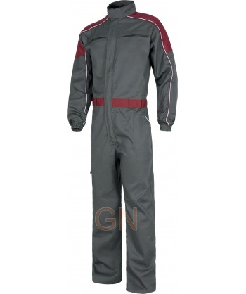 Buzo deportivo combinado  gris/burdeos