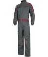 Buzo deportivo combinado  gris/burdeos
