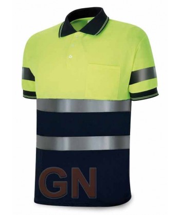 Polo bicolor de alta visibilidad