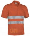 Polo económico bicolor alta visibilidad naranja A.V.