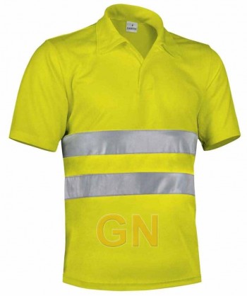 Polo económico bicolor alta visibilidad Amarillo A.V.