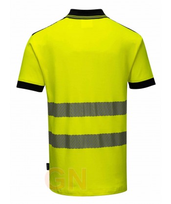 Polo bicolor bicapa de alta visibilidad con cintas segmentadas