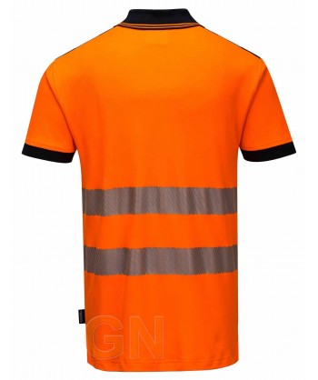 Polo bicolor bicapa de alta visibilidad con cintas segmentadas