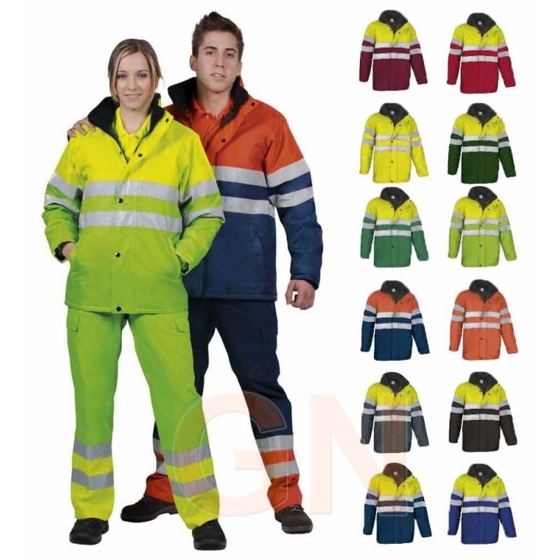 Parka acolchada alta visibilidad