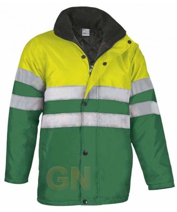 Parka acolchada verde/amarillo A.V.