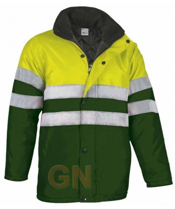 Parka acolchada verde botella/amarillo A.V.