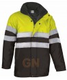 Parka acolchada gris oscuro/amarillo A.V.