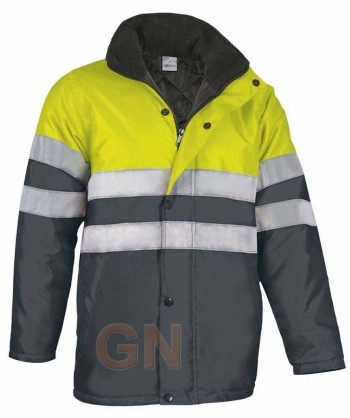 Parka acolchada negro/amarillo A.V.