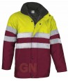 Parka acolchada granate/amarillo A.V.