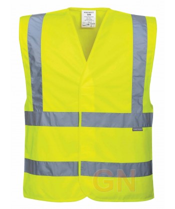 Chaleco amarillo alta visibilidad con cierre velcro