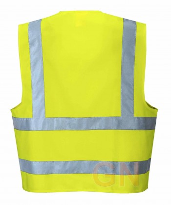 Chaleco amarillo alta visibilidad con cierre velcro