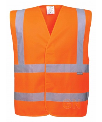 Chaleco naranja alta visibilidad con cierre velcro