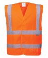 Chaleco naranja alta visibilidad con cierre velcro