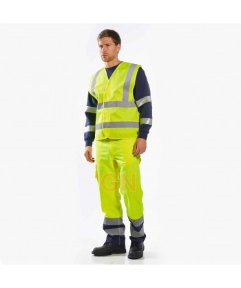 Chaleco amarillo alta visibilidad con cierre velcro