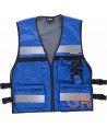 Chaleco  paramédico azul con cintas reflectantes