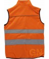 Chaleco softshell con tejido Ripstop color naranja alta visibilidad