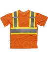 Camiseta alta visibilidad con cintas reflectantes y fluorescentes