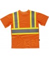 Camiseta alta visibilidad con cintas reflectantes y fluorescentes