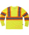 Camiseta con cintas reflectantes y fluorescentes