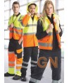 Chaleco acolchado bicolor alta visibilidad en naranja y amarillo flúor