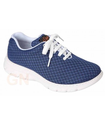 Zapato sanitario antideslizante y transpirable con cordones
