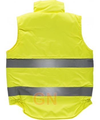 Chaleco acolchado clase 2 multibolsillos en amarillo alta visibilidad