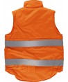 Chaleco acolchado clase 2 multibolsillos en naranja alta visibilidad