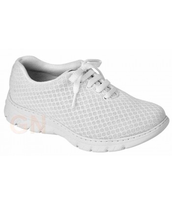 Zapato sanitario antideslizante y transpirable con cordones