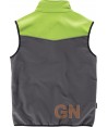 Chaleco deportivo bicolor en tejido softshell gris/verde lima