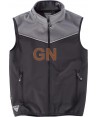 Chaleco deportivo bicolor en tejido softshell negro/gris