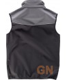 Chaleco deportivo bicolor en tejido softshell negro/gris