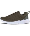Zapatilla deportiva verde oscuro, con cordones, transpirable