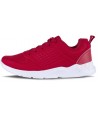 Zapatilla deportiva roja, con cordones, transpirable