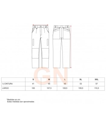 Pantalón con tejido Ripstop anti desgarros y con refuerzos color negro