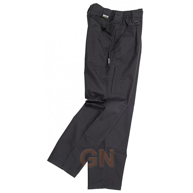Pantalón con tejido Ripstop anti desgarros y con refuerzos color negro