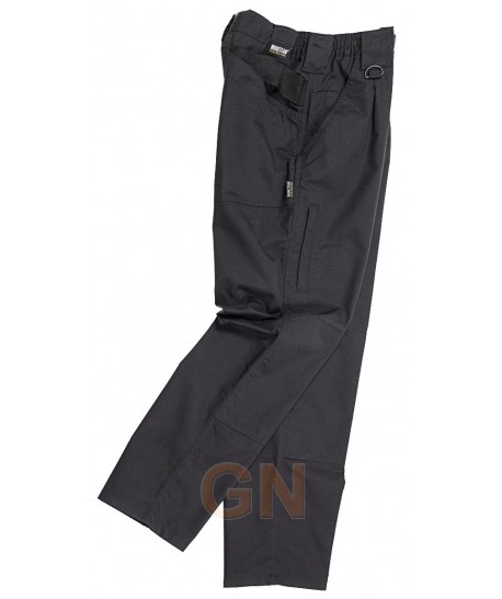 Pantalón con tejido Ripstop anti desgarros y con refuerzos color negro