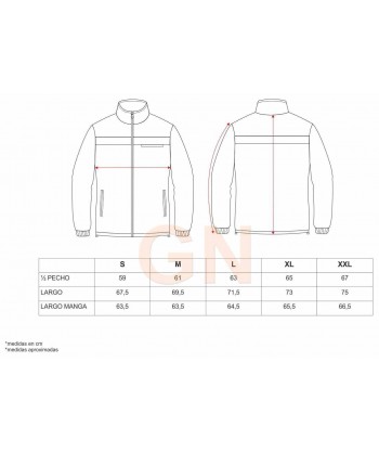 Chaqueta polar bicolor con cintas reflectantes