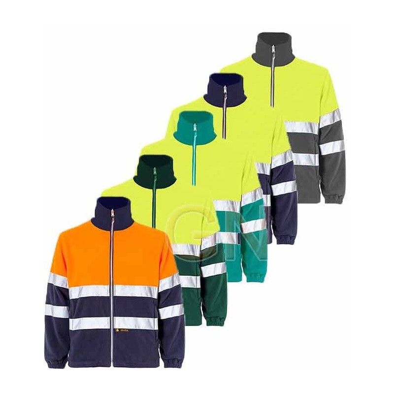 Chaqueta polar bicolor de alta visibilidad