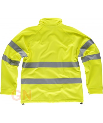 Softshell alta visibilidad clase 2 monocolor amarillo flúor