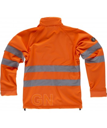Softshell alta visibilidad clase 2 monocolor naranja flúor