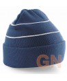 Gorro de punto acrílico  con borde vuelto color marino