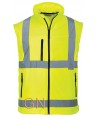 Cazadora softshell tricapa desmontable en amarillo alta visibilidad. Portwest S428