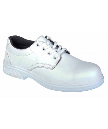 Zapato cordones alimentario con puntera de seguridad S2 color blanco